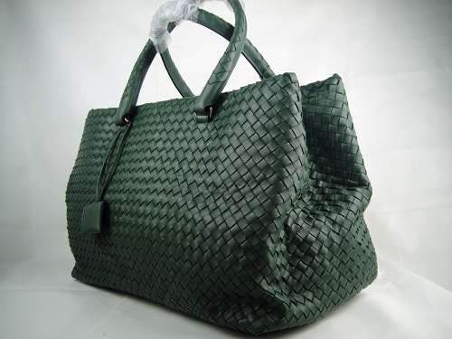 Bottega Veneta Lambskin Leather Handbag 1023 mo green